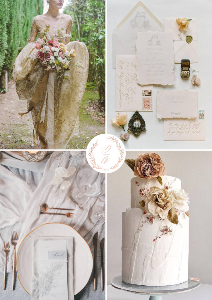 Fall Wedding Inspiration for the Romantic Bride featuring vintage calligraphy and artisan cake
