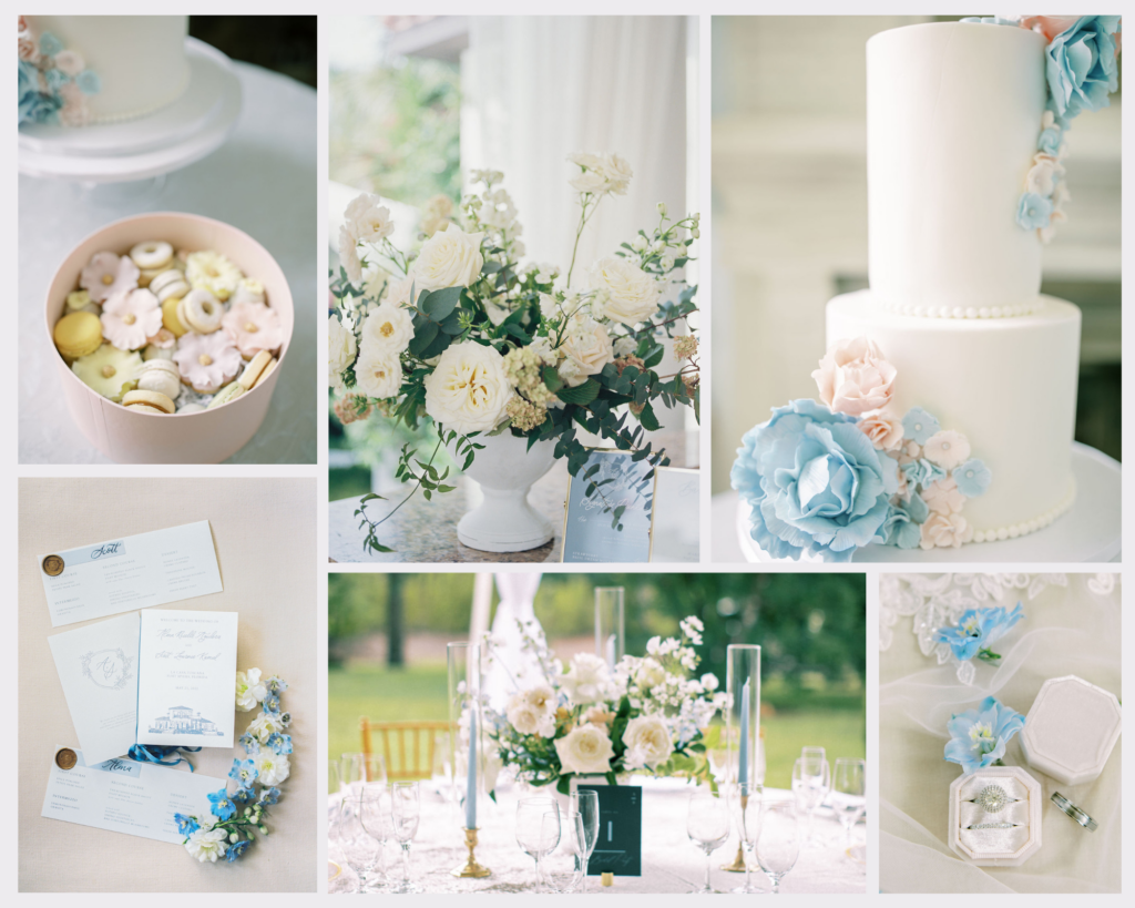 French Blue Spring Wedding at La Casa Toscana by Blush & White with Tiffany Von Photography